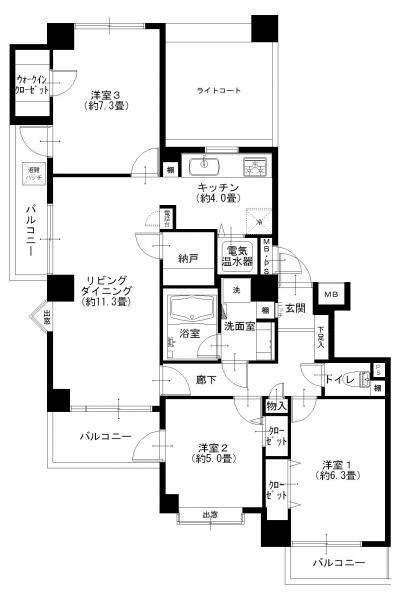 Floor plan. 3LDK, Price 29,900,000 yen, Occupied area 78.88 sq m , Balcony area 10.85 sq m