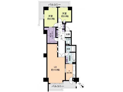 Floor plan. 2LDK+S, Price 31,200,000 yen, Occupied area 81.47 sq m , There is a balcony area 17.96 sq m walk-in closet about 3.9 Pledge, Our room Katazuki.