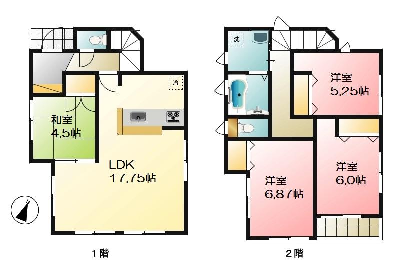 Floor plan. (8 Building), Price 37,800,000 yen, 4LDK, Land area 102.47 sq m , Building area 94.39 sq m