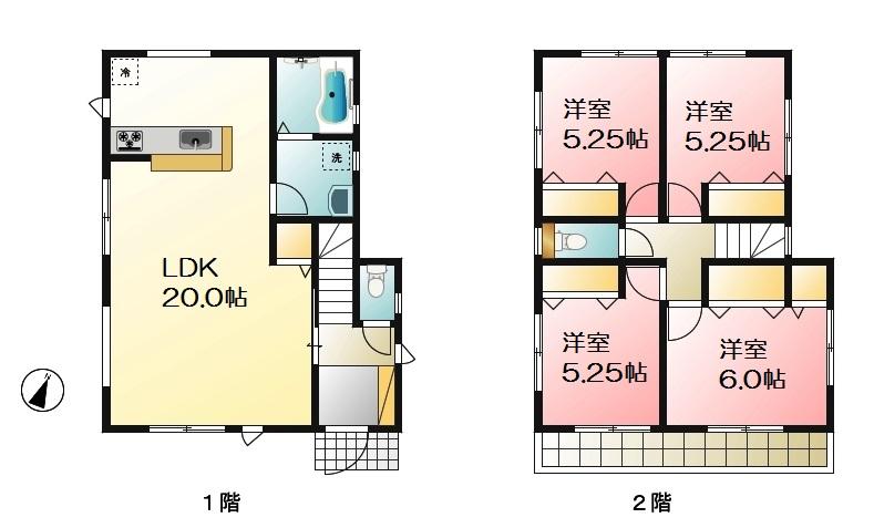 Floor plan. (10 Building), Price 37,800,000 yen, 4LDK, Land area 242.95 sq m , Building area 96.04 sq m