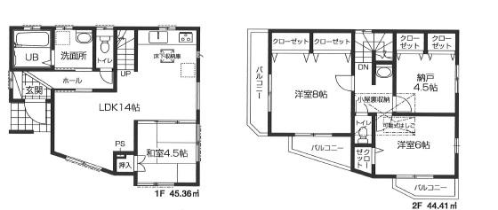 Floor plan. 35,600,000 yen, 3LDK, Land area 101.69 sq m , Building area 86.67 sq m 1 Building