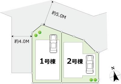 Compartment figure. 34,800,000 yen, 4LDK, Land area 59.08 sq m , Building area 107.85 sq m compartment view