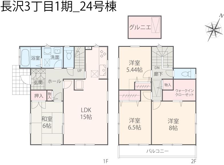 Floor plan. (4 Building), Price 36,800,000 yen, 4LDK, Land area 100.52 sq m , Building area 102.67 sq m