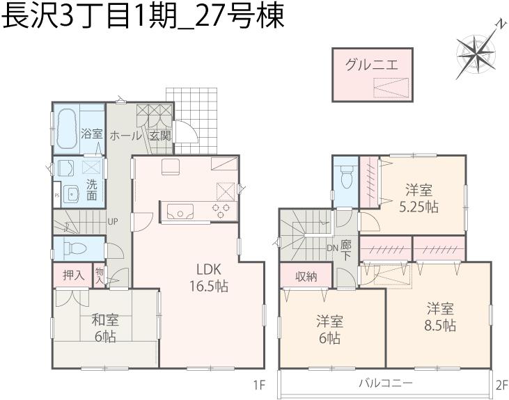 Floor plan. (27 Building), Price 35,800,000 yen, 4LDK, Land area 102.97 sq m , Building area 103.5 sq m