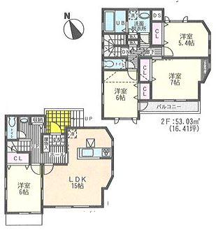 Floor plan. (1), Price 43,800,000 yen, 4LDK, Land area 88.56 sq m , Building area 102.23 sq m