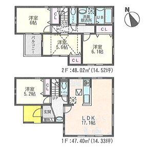 Floor plan. (15), Price 41,300,000 yen, 4LDK, Land area 86.43 sq m , Building area 95.42 sq m