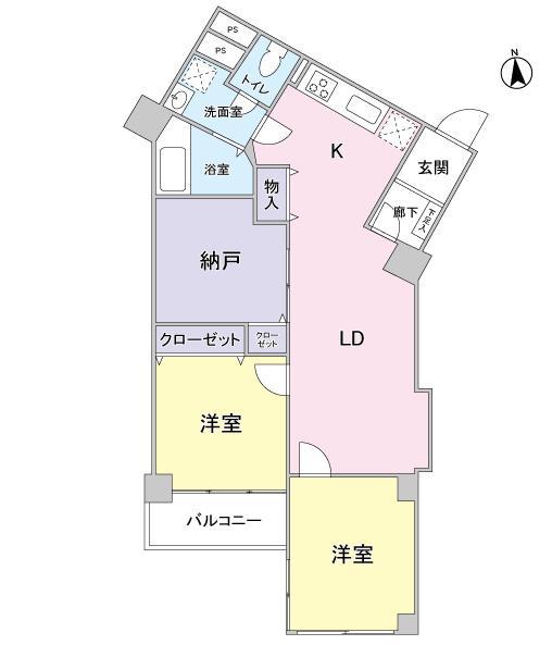 Floor plan. 3LDK, Price 21,800,000 yen, Footprint 69.3 sq m , Balcony area 3.51 sq m floor plan