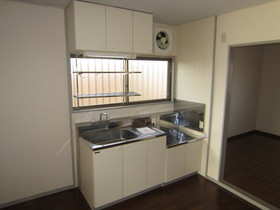 Kitchen. Bright kitchen has a window