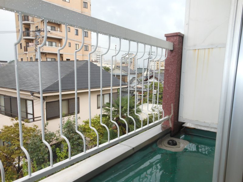 Balcony. Washing machine Storage