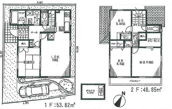 Floor plan. (24 Building), Price 35,800,000 yen, 4LDK, Land area 100.52 sq m , Building area 102.67 sq m