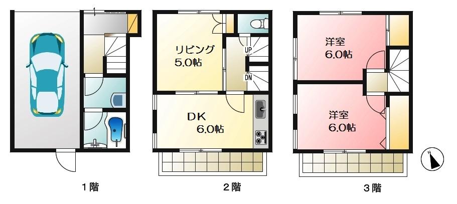 Floor plan. 21.9 million yen, 2DK, Land area 39.38 sq m , Building area 69.84 sq m