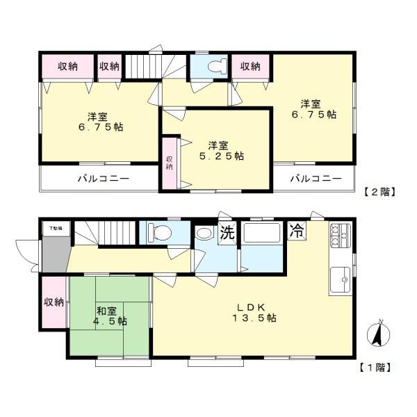 Floor plan. 31,800,000 yen, 4LDK, Land area 125.2 sq m , Building area 88.18 sq m