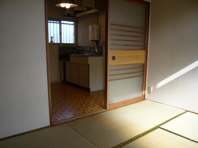 Living and room. Kitchen with sliding door, Separate them Japanese-style room