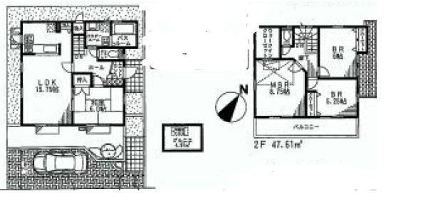 Floor plan. (5 Building), Price 42,800,000 yen, 4LDK, Land area 128.01 sq m , Building area 102.26 sq m