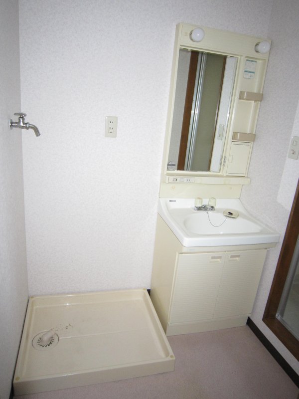 Washroom. Washing machine Storage