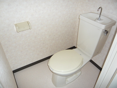 Toilet. With a clean toilet, Comfortable living