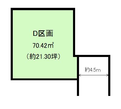 Compartment figure. Land price 33,500,000 yen, Land area 70.42 sq m