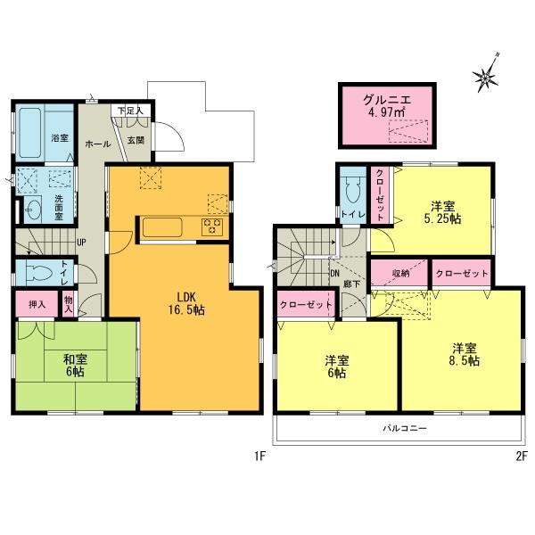 Floor plan. (27 Building), Price 35,800,000 yen, 4LDK, Land area 102.97 sq m , Building area 103.5 sq m