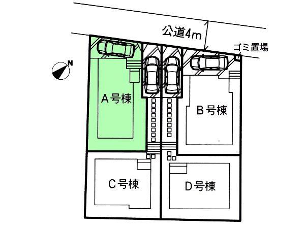 Compartment figure. 43,800,000 yen, 4LDK, Land area 109.57 sq m , Building area 91.08 sq m compartment view