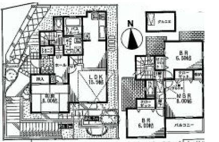 Floor plan. (9 Building), Price 35,800,000 yen, 4LDK, Land area 140.49 sq m , Building area 105.15 sq m