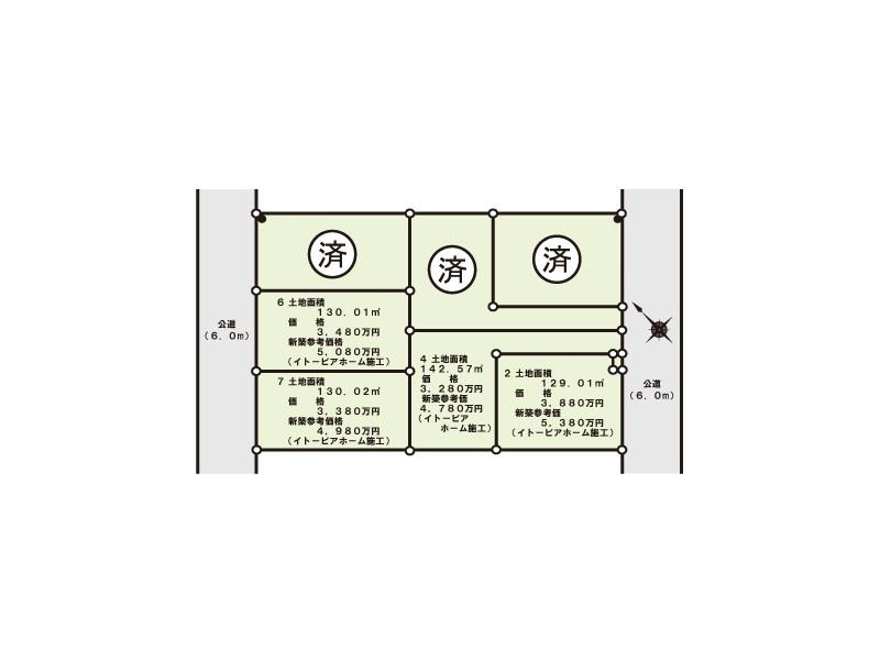 The entire compartment Figure. Site area 130.01 sq m  ~ 130.02 sq m ! The shape of the land is shaping land, Living environment is also good!