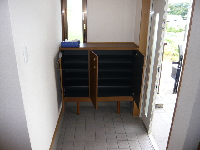 Entrance. The entrance and clean in a shoe box storage rooms