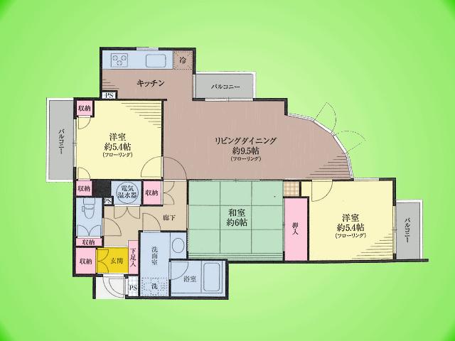 Floor plan. 3LDK, Price 24,800,000 yen, Occupied area 72.31 sq m , Is a floor plan that is open feeling of the balcony area 7.35 sq m 3 direction land ☆