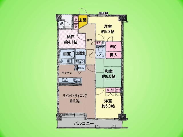 Floor plan. 3LDK + S (storeroom), Price 25,800,000 yen, Occupied area 80.56 sq m , Balcony area 9.85 sq m LDK is spacious 15 tatami mats than! Easy-to-use floor plan is characterized by ☆