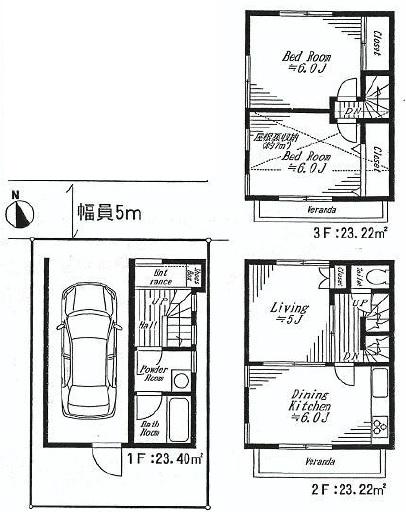 Floor plan. 22,800,000 yen, 2LDK, Land area 39.3 sq m , Building area 69.84 sq m