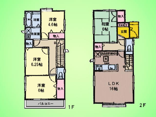 Floor plan. (A Building), Price 43,800,000 yen, 4LDK, Land area 109.4 sq m , Building area 91.08 sq m