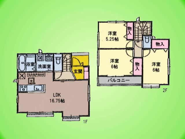 Floor plan. (C Building), Price 39,800,000 yen, 3LDK, Land area 122.03 sq m , Building area 80.73 sq m