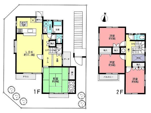 Floor plan. 46,800,000 yen, 4LDK, Land area 155.81 sq m , Building area 124.7 sq m floor plan