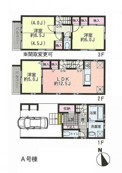 Floor plan. 31,800,000 yen, 3LDK, Land area 55.11 sq m , Building area 102.16 sq m