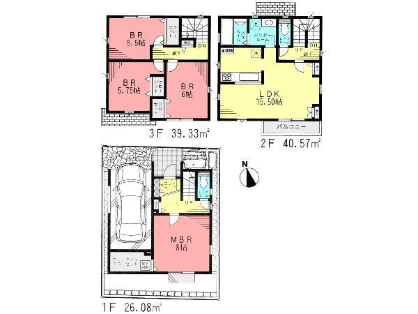 Floor plan. 46,800,000 yen, 4LDK, Land area 70.11 sq m , Building area 105.98 sq m