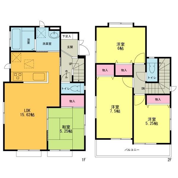 Floor plan. 43,800,000 yen, 4LDK, Land area 110.17 sq m , Building area 92.11 sq m