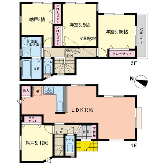 Floor plan. (7 Building), Price 38,800,000 yen, 3LDK+S, Land area 108.35 sq m , Building area 95.64 sq m