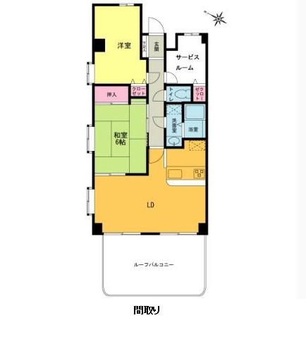 Floor plan. 2LDK + S (storeroom), Price 15,850,000 yen, Occupied area 66.25 sq m , Balcony area 15.9 sq m