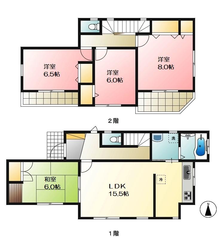 Floor plan. (7 Building), Price 31,800,000 yen, 4LDK, Land area 140.77 sq m , Building area 101.02 sq m