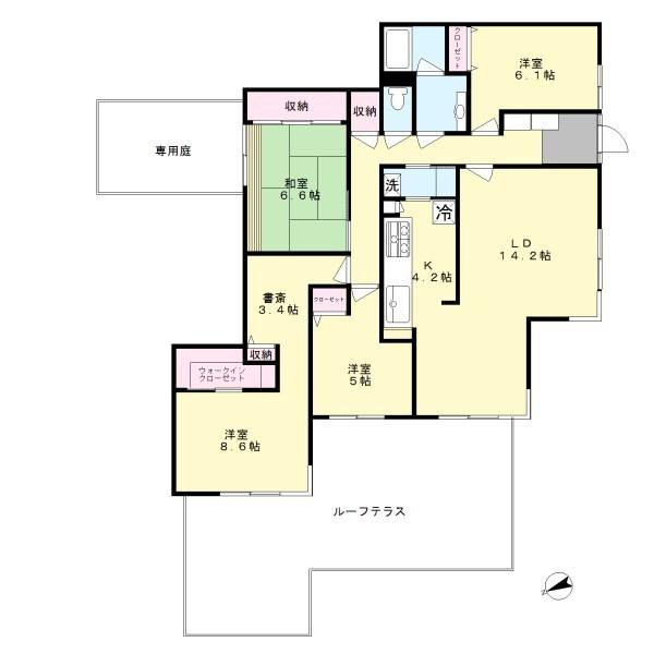 Floor plan. 4LDK, Price 35,800,000 yen, Footprint 111.37 sq m , Balcony area 37.49 sq m
