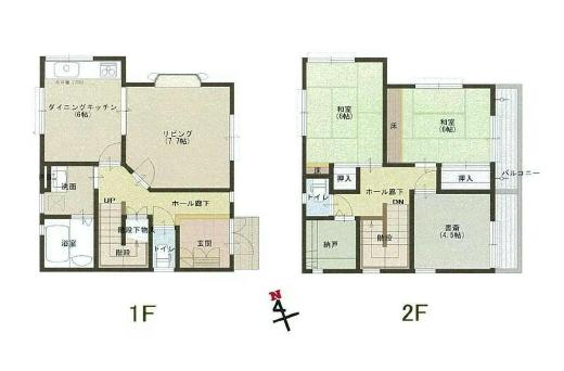 Floor plan. 24,800,000 yen, 3LDK + S (storeroom), Land area 167.05 sq m , Building area 86.12 sq m