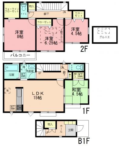 Floor plan. 36,800,000 yen, 4LDK, Land area 98.27 sq m , Building area 125.17 sq m