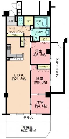 Floor plan. 3LDK, Price 39,900,000 yen, Occupied area 85.14 sq m