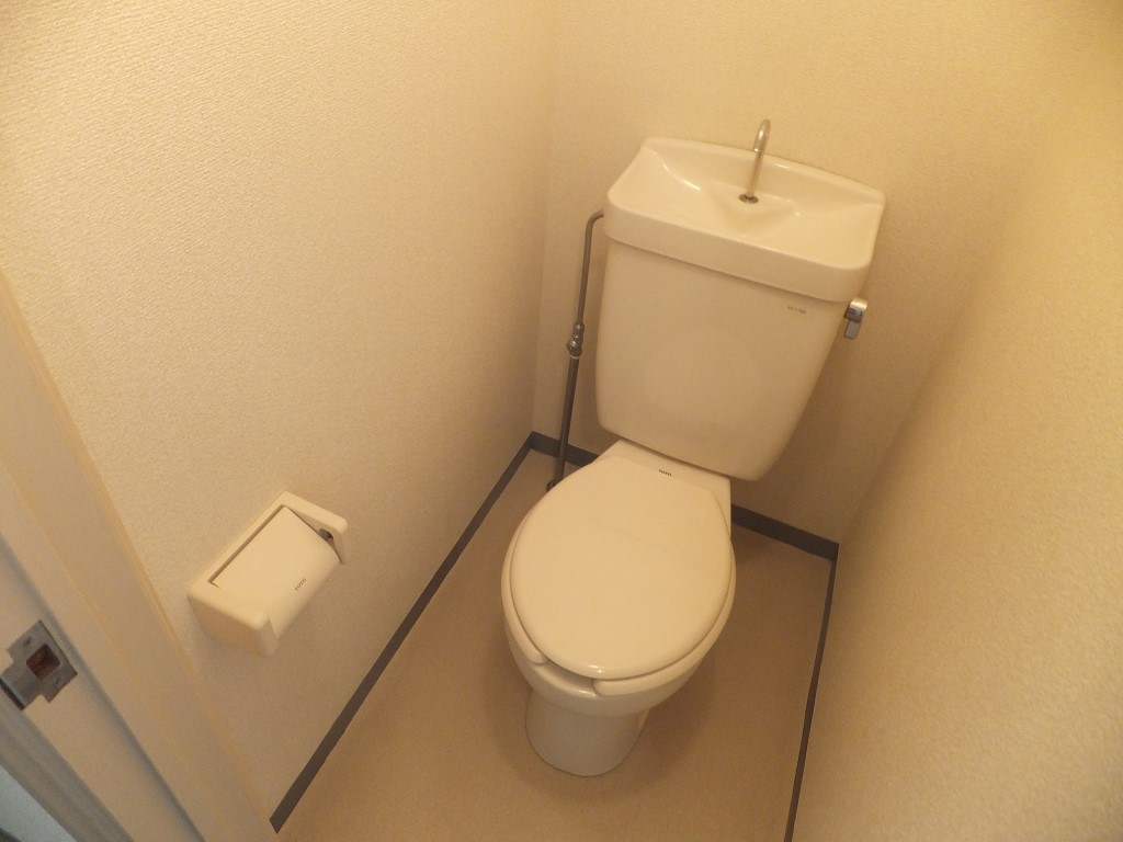 Toilet. It is a photograph of the room with a different same type.