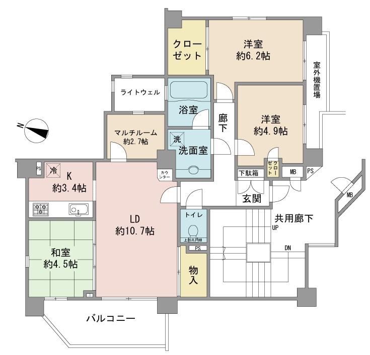 Floor plan. 3LDK + S (storeroom), Price 28.8 million yen, Occupied area 77.06 sq m , Balcony area 8.1 sq m