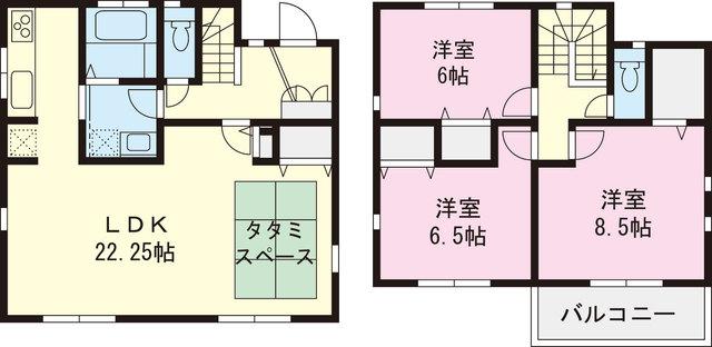 Floor plan. 34,800,000 yen, 3LDK, Land area 102.55 sq m , Building area 101.44 sq m