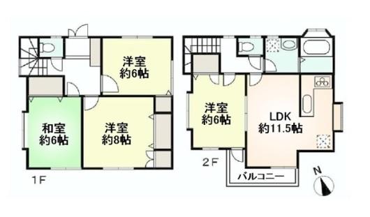 Floor plan. 32,800,000 yen, 4LDK, Land area 100.22 sq m , Building area 90.26 sq m