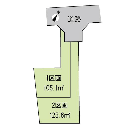 Compartment figure. Land price 32,800,000 yen, Land area 105.16 sq m   ◆  Compartment Figure