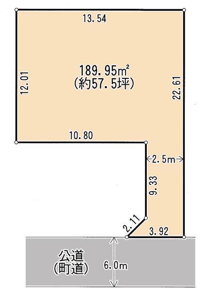 Compartment figure. Land price 20.8 million yen, Land area 189.95 sq m