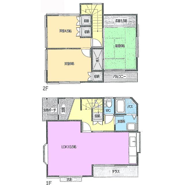 Floor plan. 16.8 million yen, 3LDK, Land area 110.06 sq m , Building area 80.04 sq m