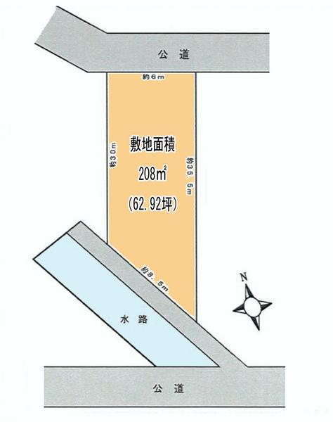 Compartment figure. Land price 15.8 million yen, Land area 208 sq m
